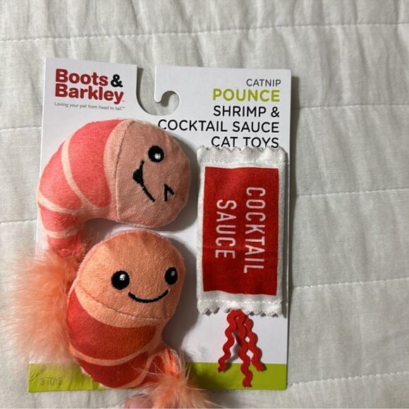 Boots & Barkley Catnip POUNCE Shrimp & Cocktail Sauce Cat Toy - Picture 3 of 11